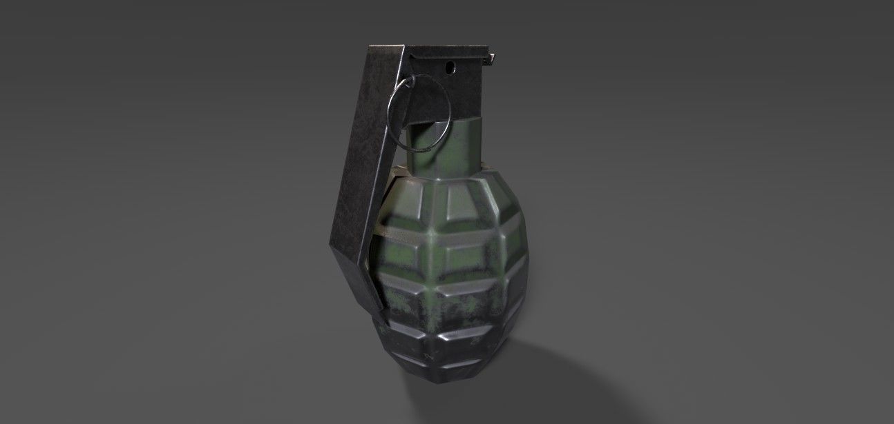 grenade Low-poly 3D model_1