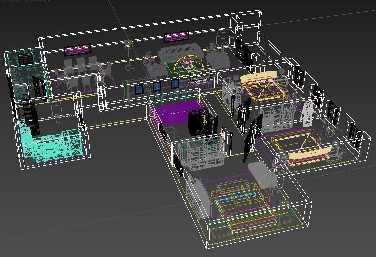 3D interior flat design  3D model_4