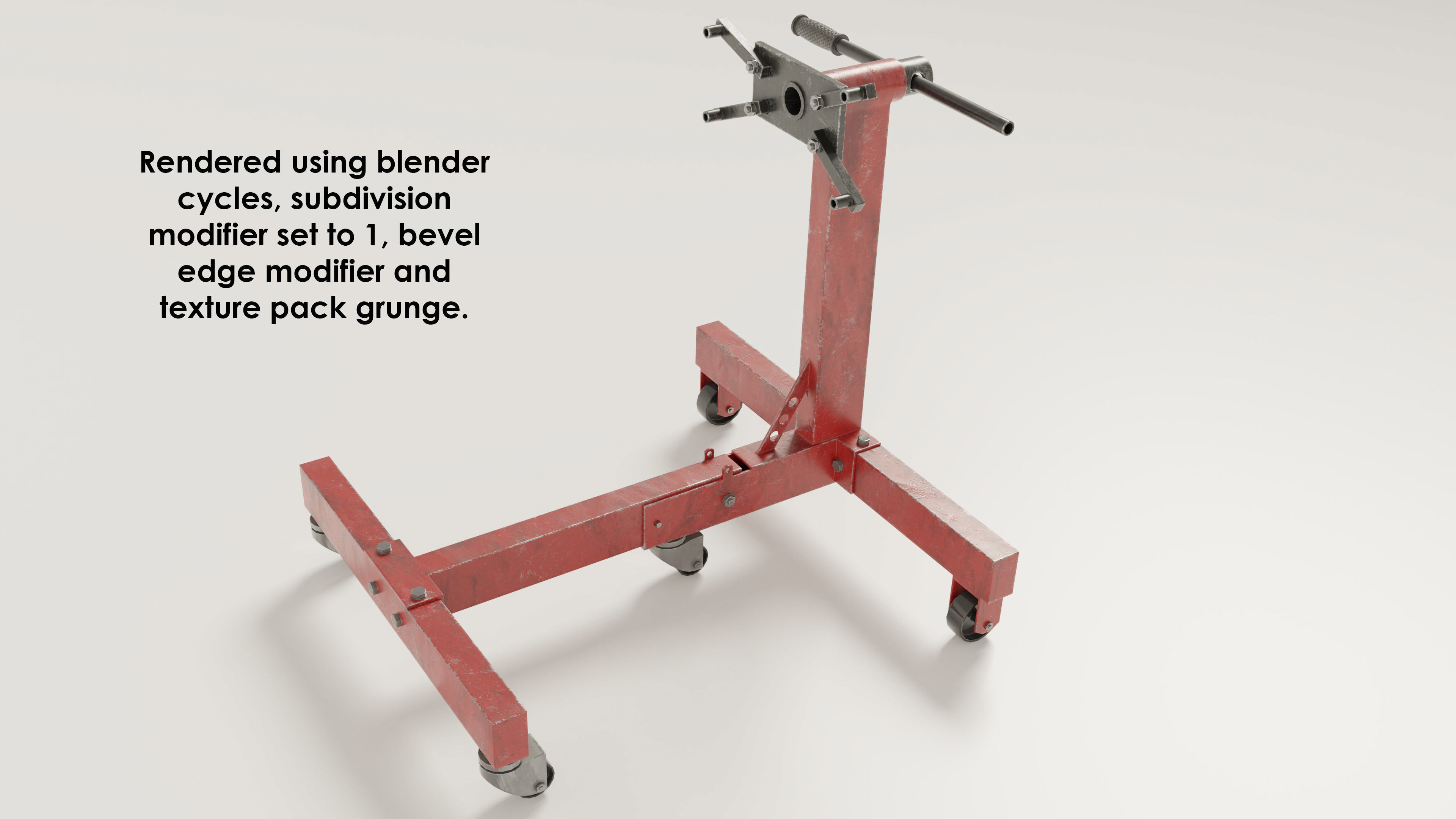 3D model of an engine stand with PBR textures 3D model_7