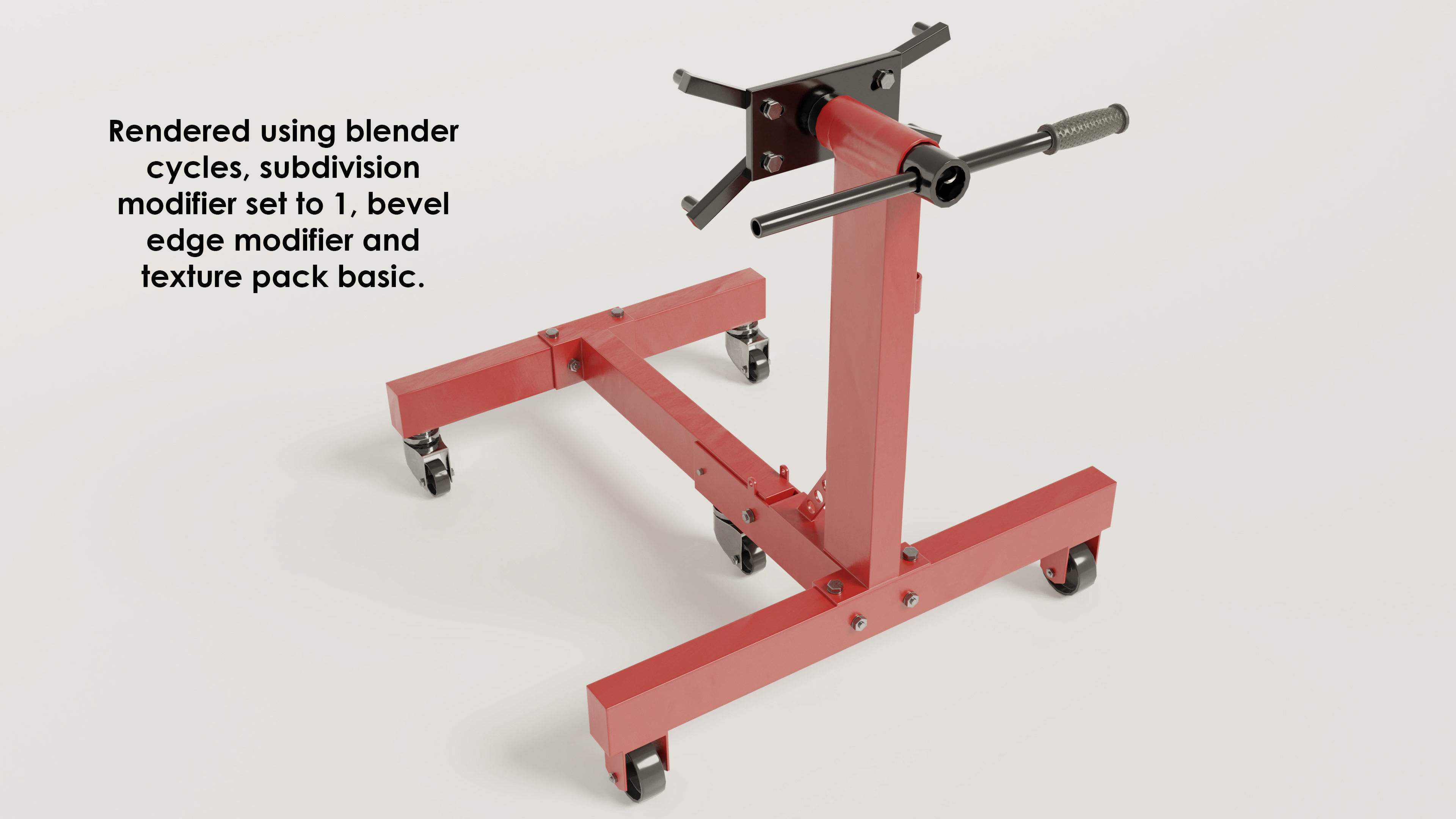 3D model of an engine stand with PBR textures 3D model_10