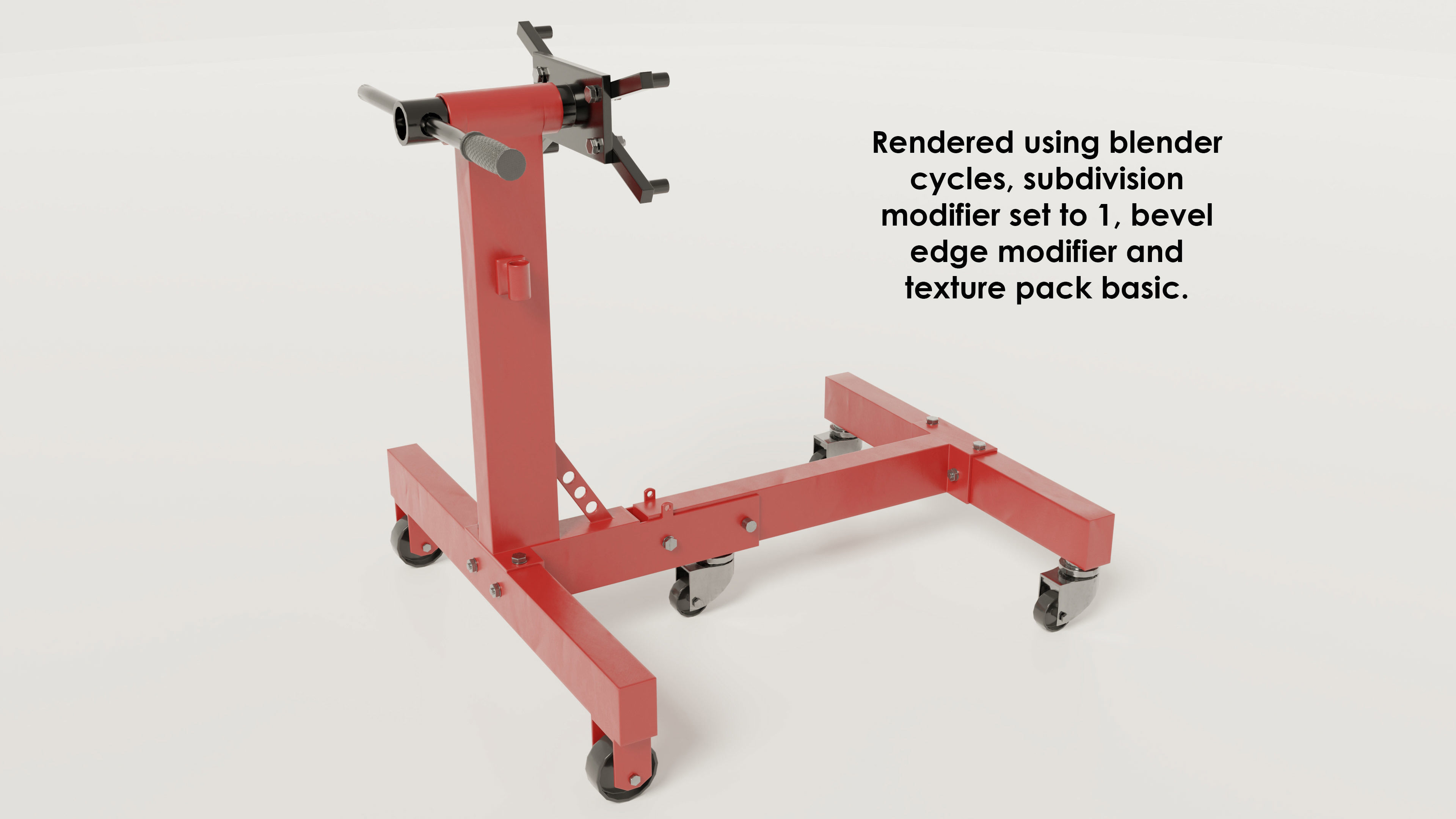 3D model of an engine stand with PBR textures 3D model_9