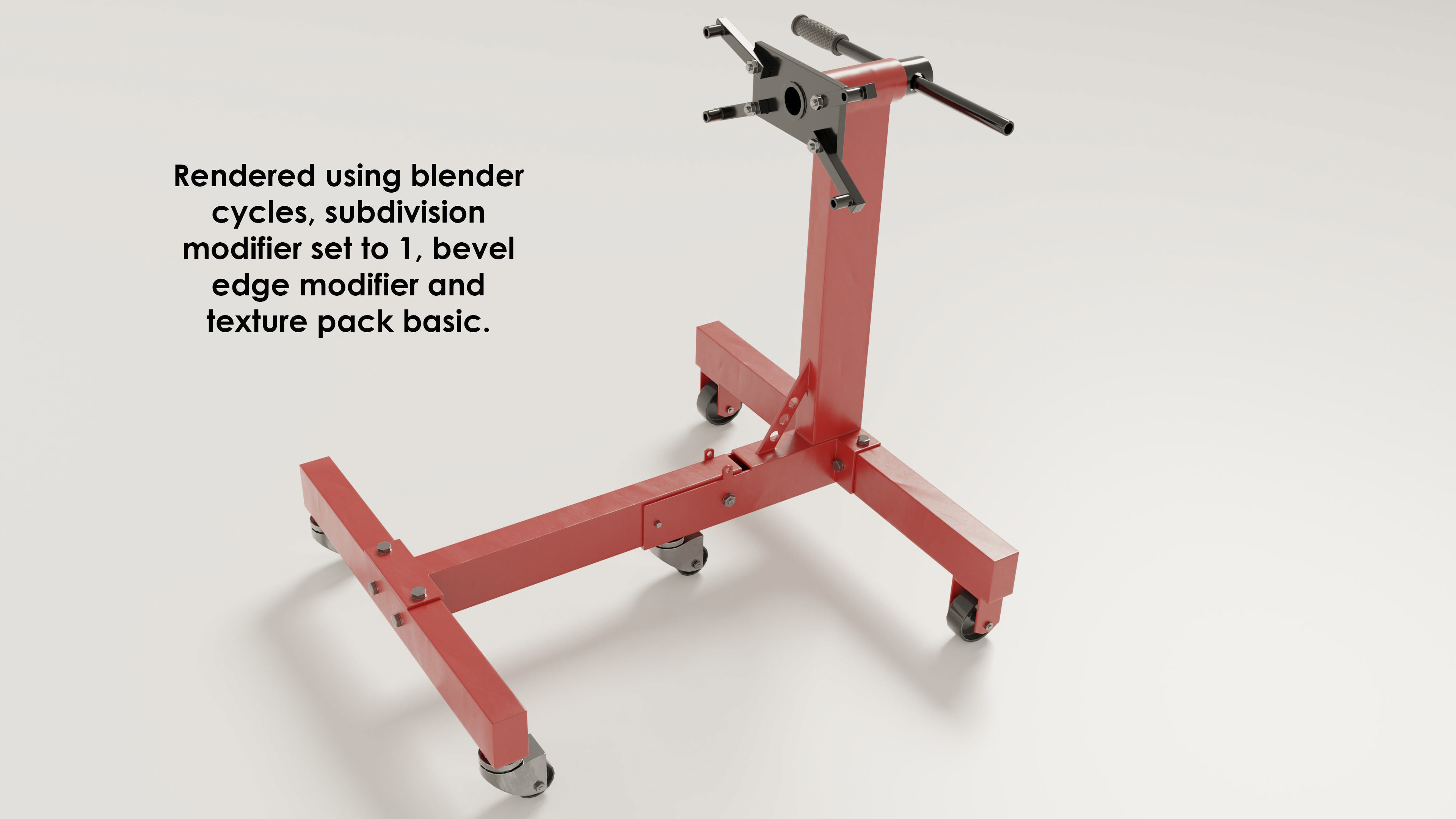 3D model of an engine stand with PBR textures 3D model_11