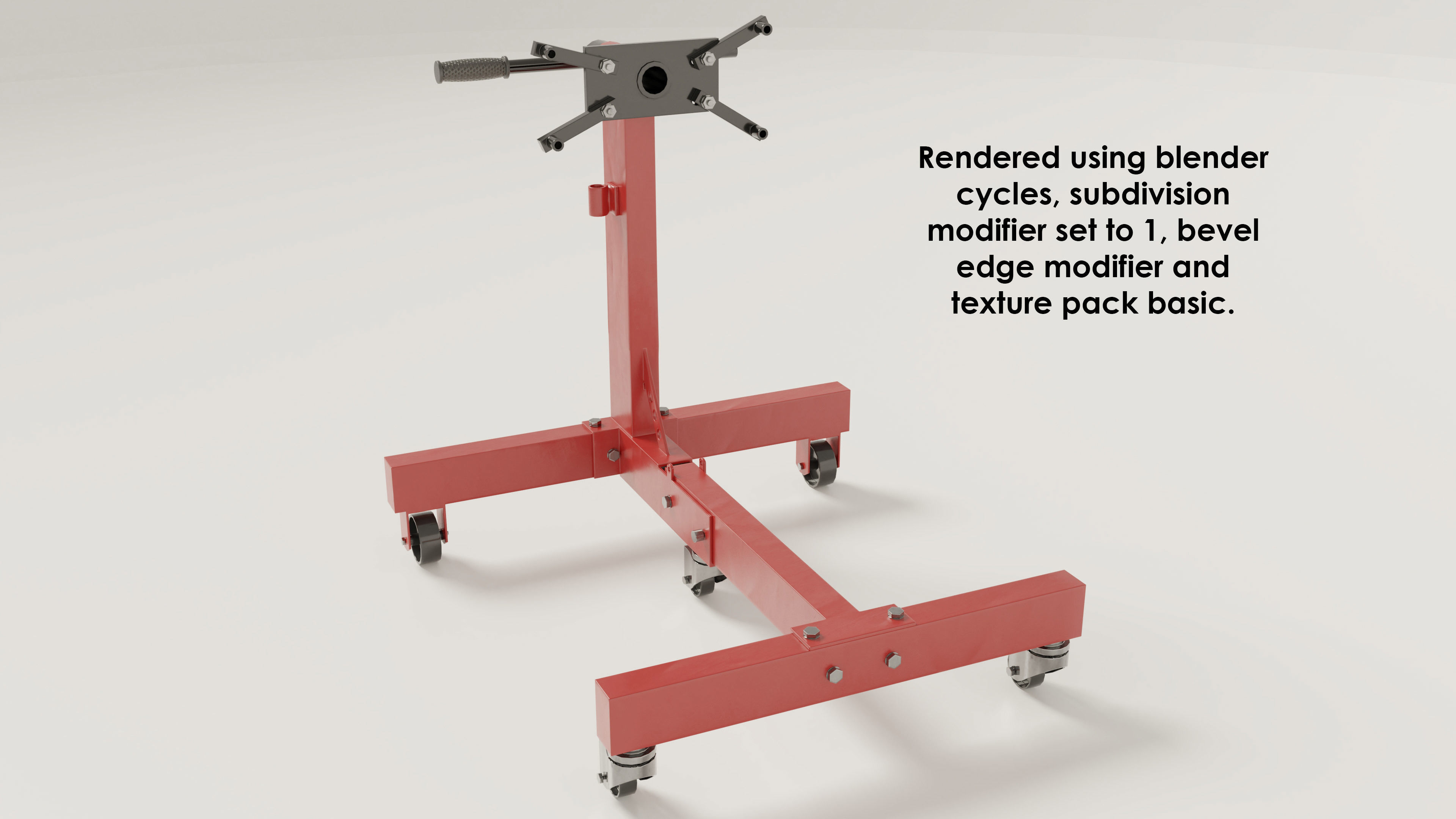 3D model of an engine stand with PBR textures 3D model_8