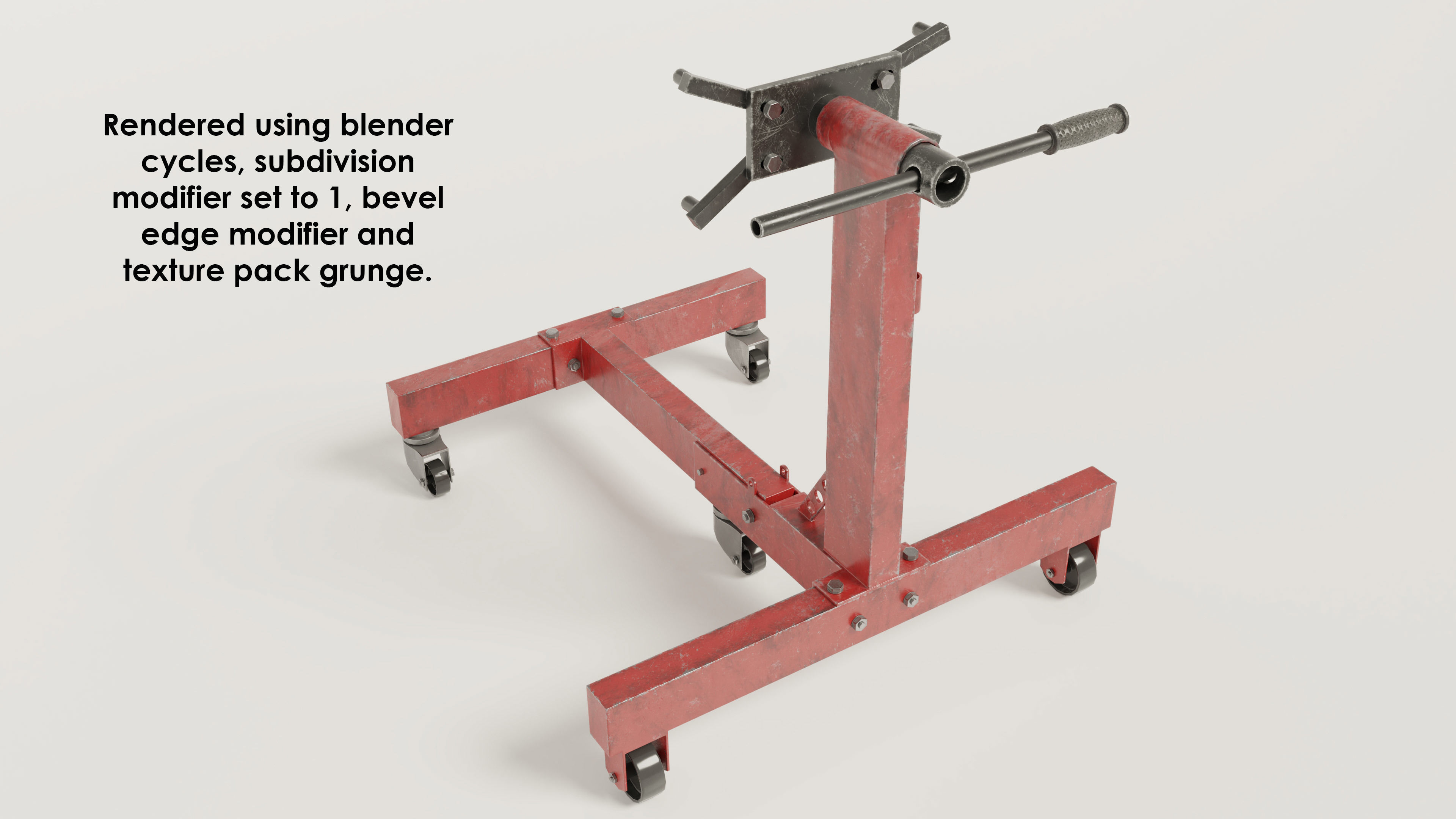 3D model of an engine stand with PBR textures 3D model_6