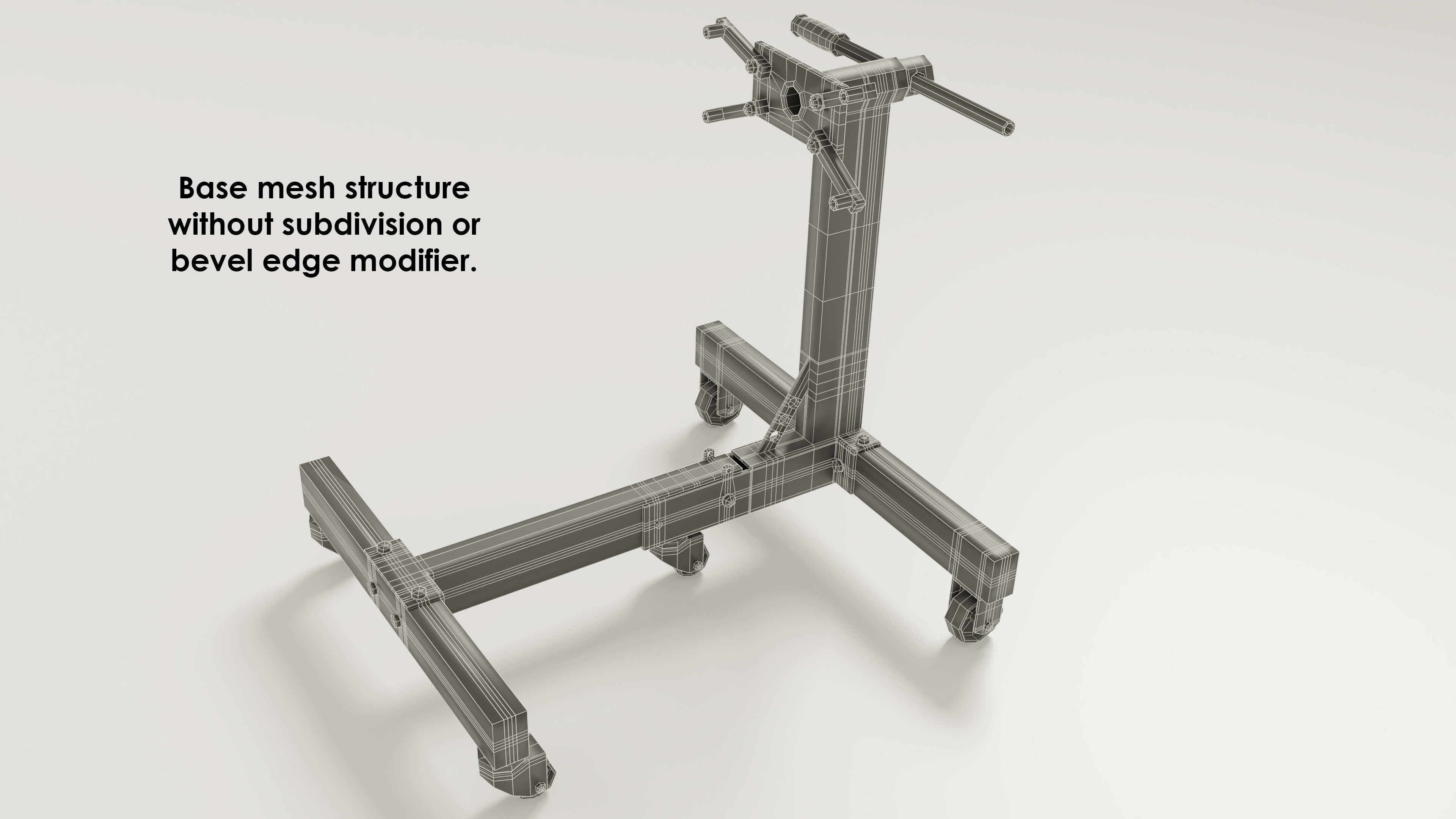 3D model of an engine stand with PBR textures 3D model_4