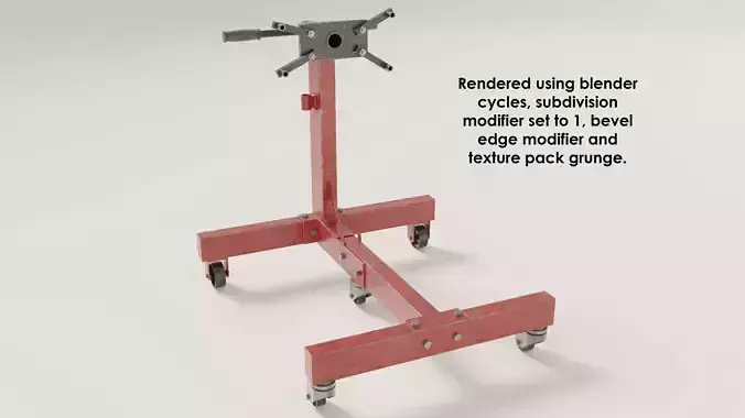 3D model of an engine stand with PBR textures 3D model