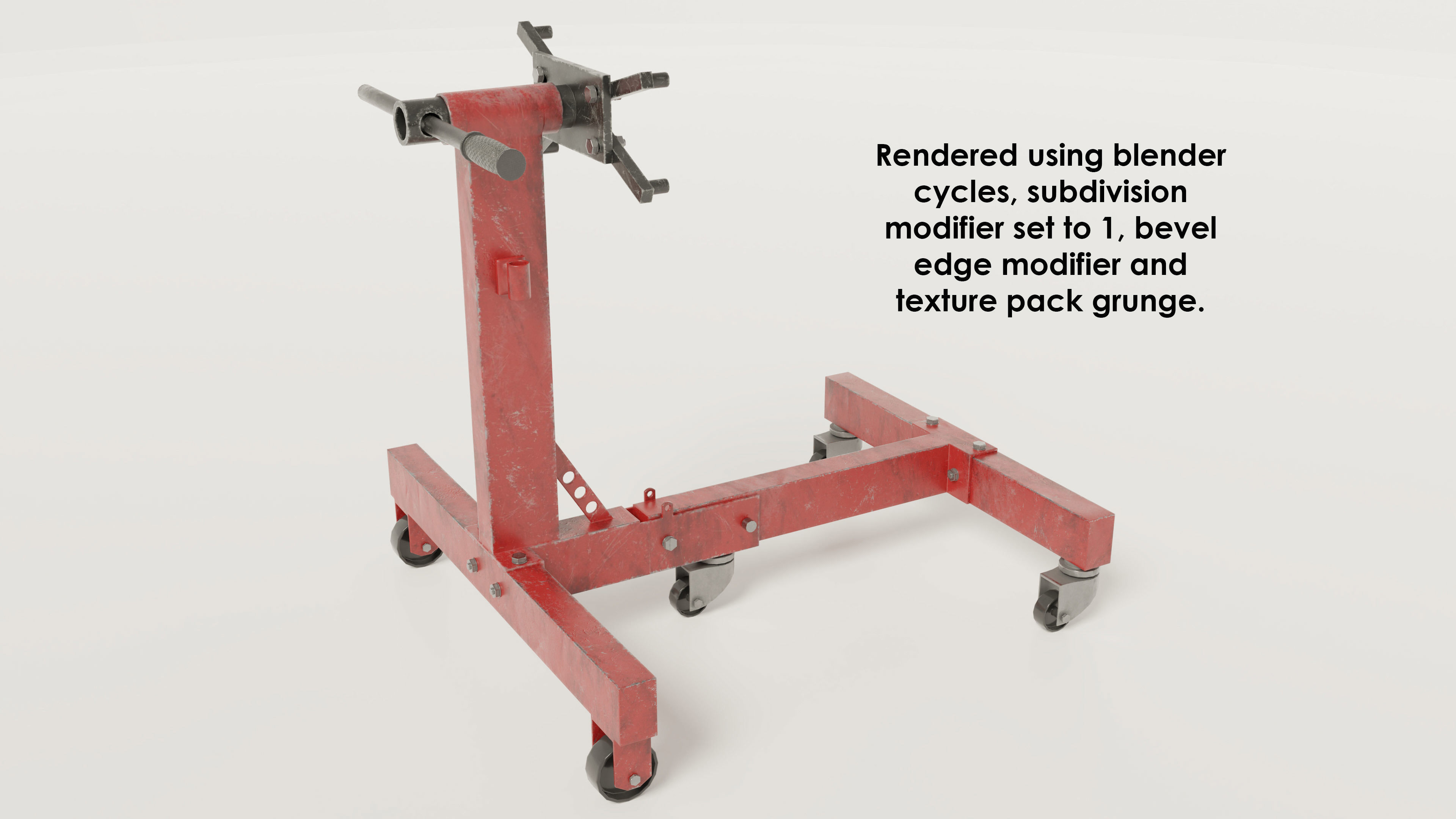 3D model of an engine stand with PBR textures 3D model_5