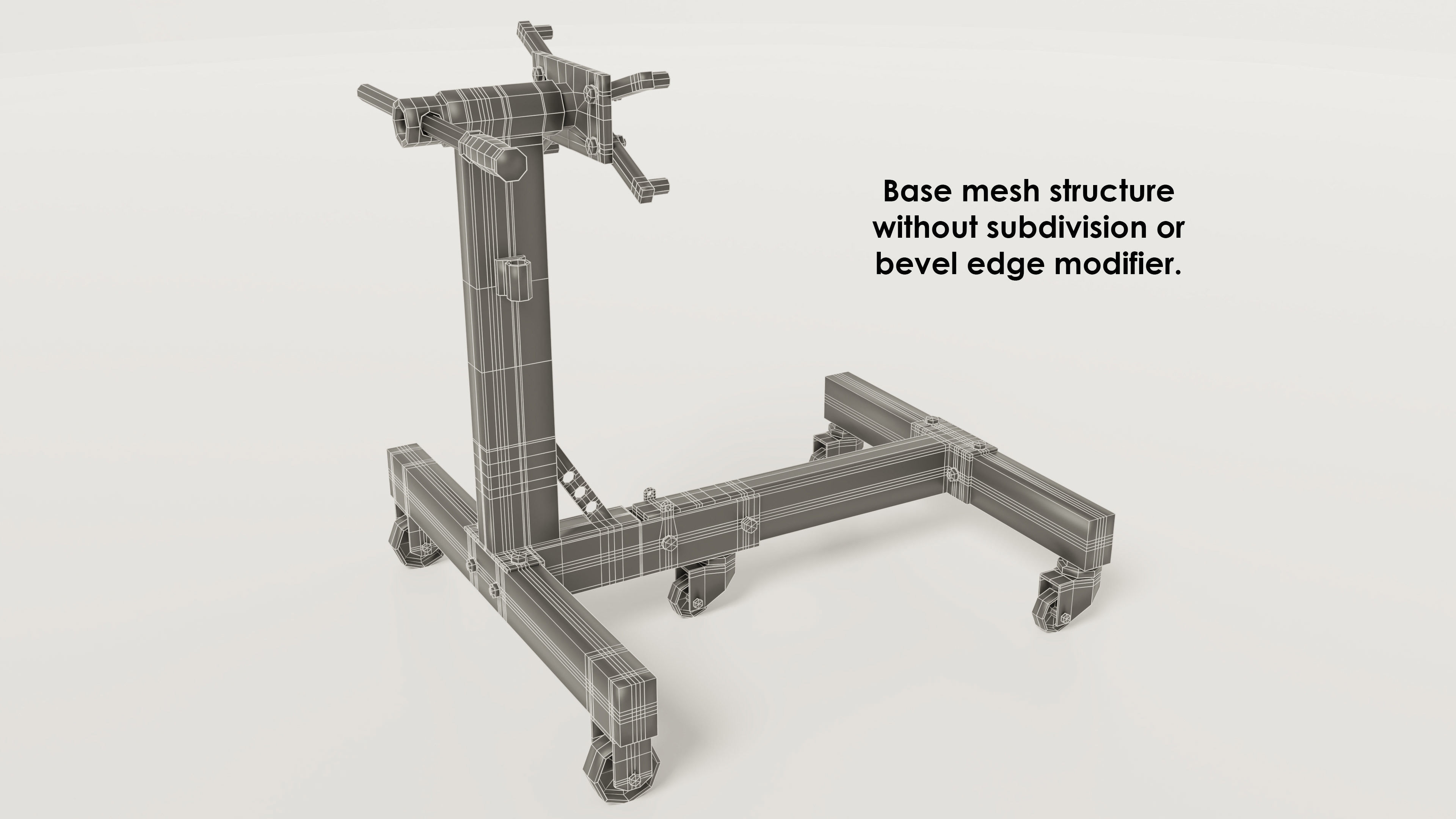 3D model of an engine stand with PBR textures 3D model_2