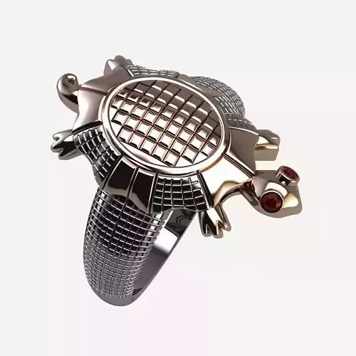 Turtle Ring Plane and Textured