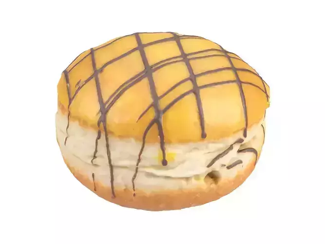 Photorealistic Filled Doughnut 3D Scan