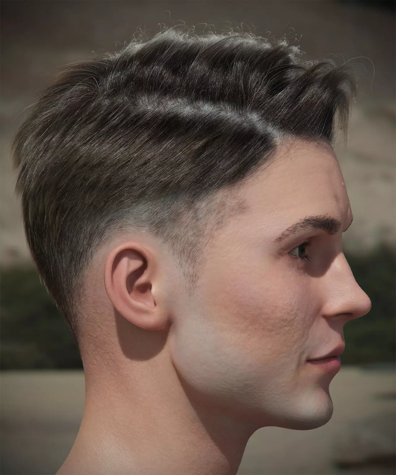 Hair style with changes request 3D model_0