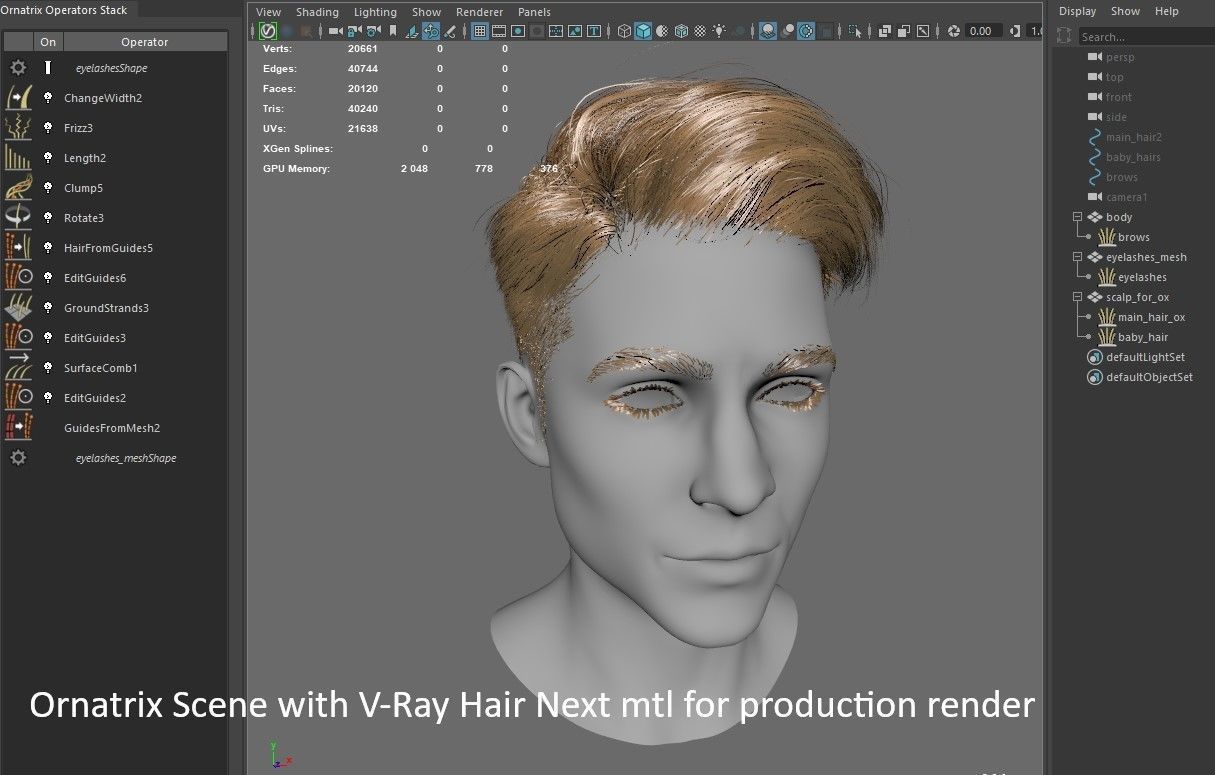 Hair style with changes request 3D model_5