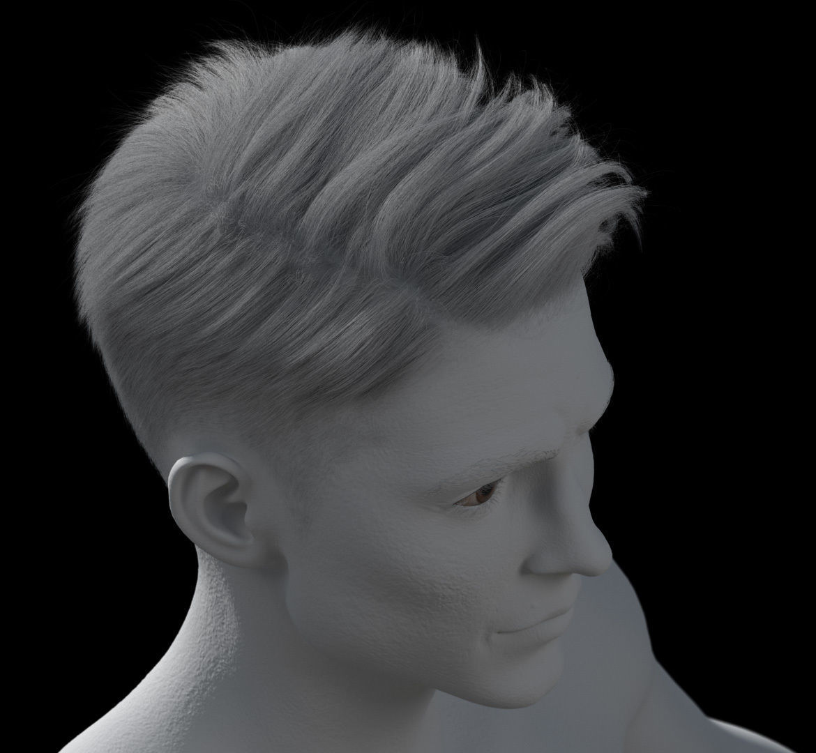 Hair style with changes request 3D model_20