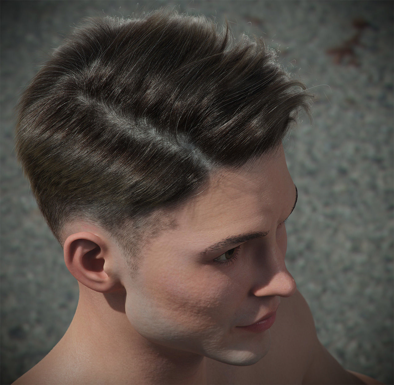 Hair style with changes request 3D model_4