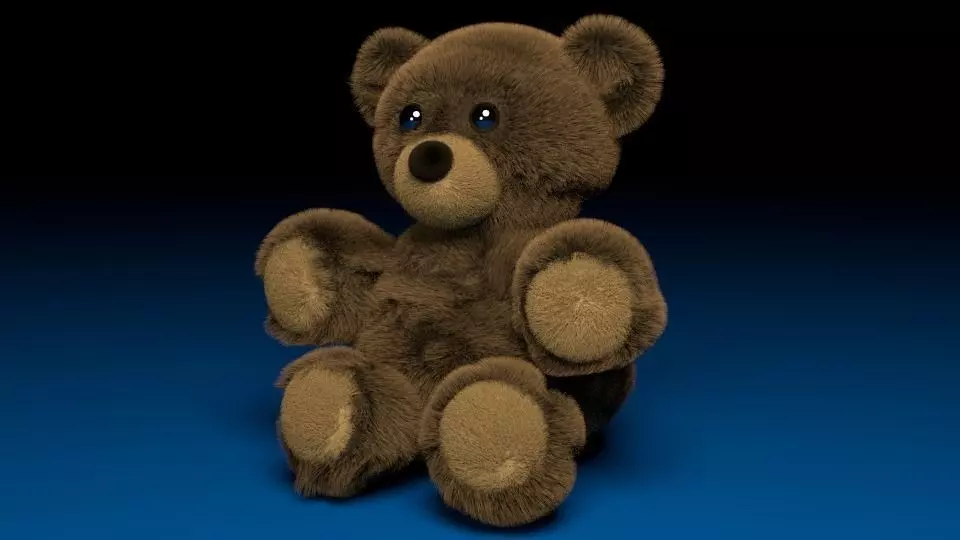 Brown Teddy Bear  Ourson 3Dmodel 3D model_0
