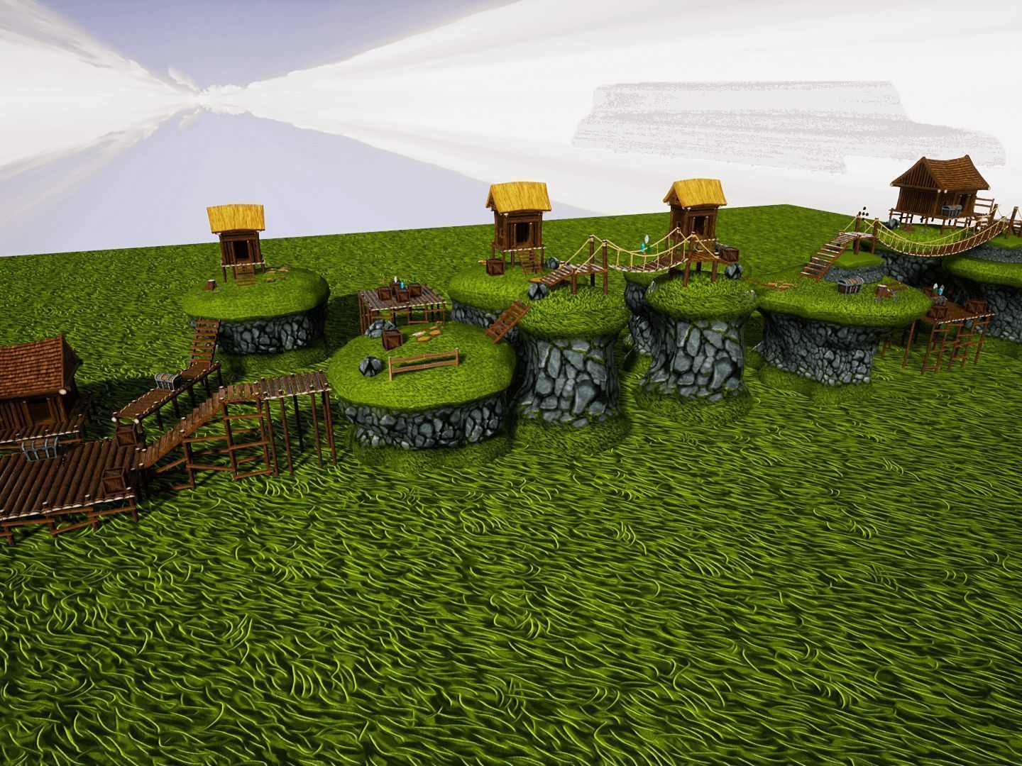 Cartoon Platformer for UNREAL Low-poly 3D model_11