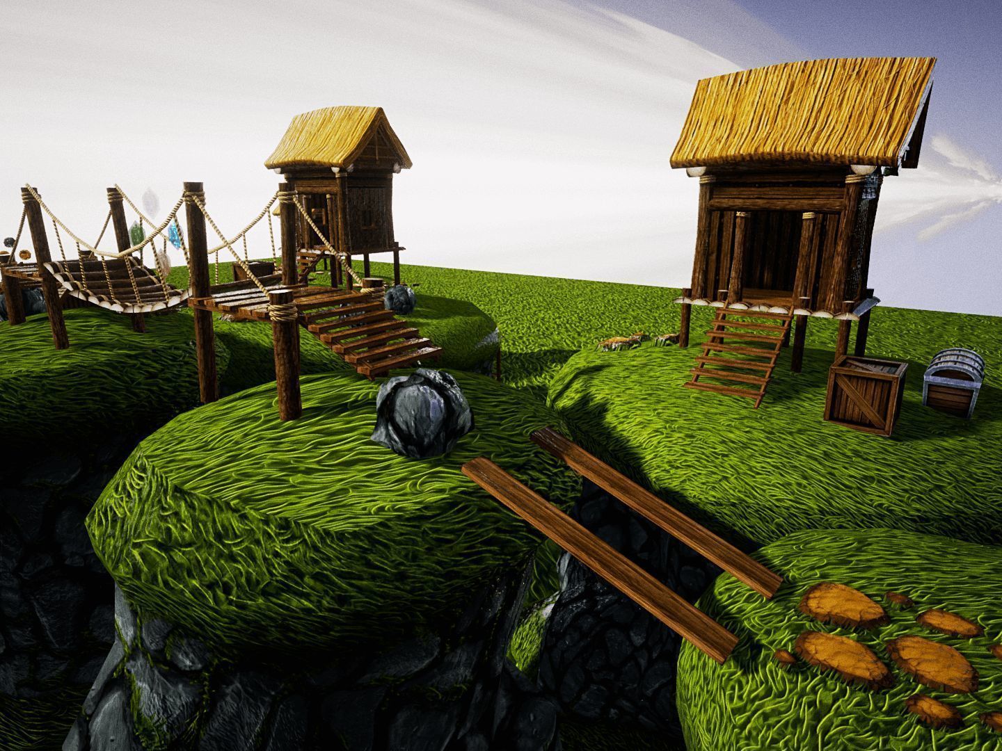 Cartoon Platformer for UNREAL Low-poly 3D model_10