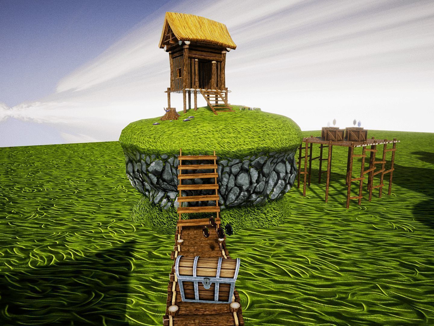 Cartoon Platformer for UNREAL Low-poly 3D model_14