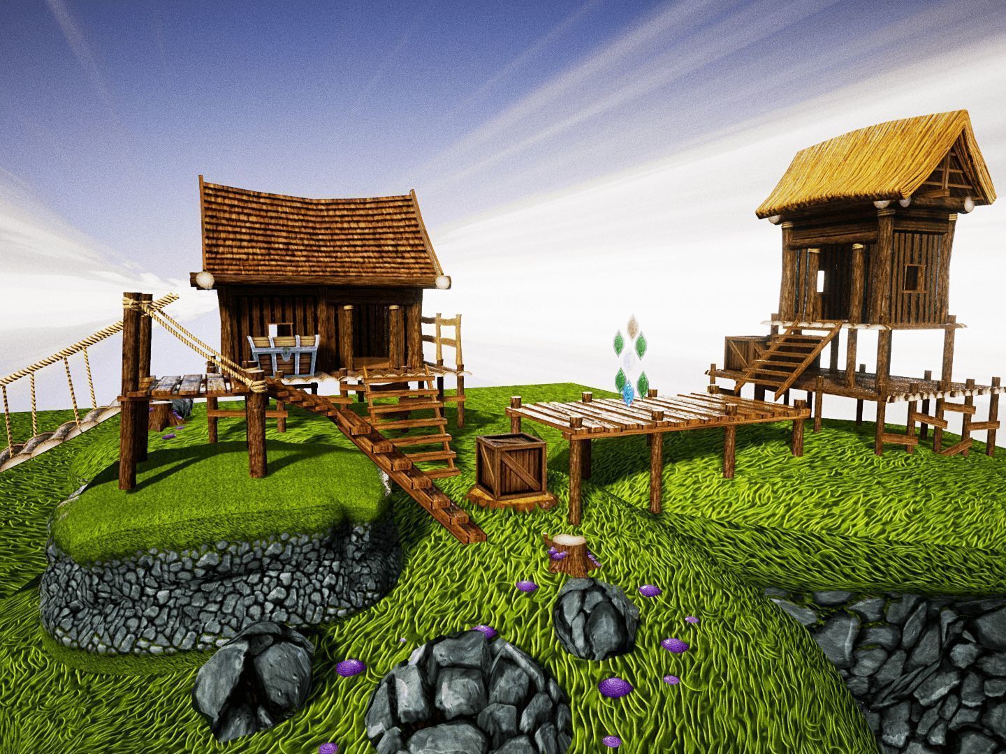 Cartoon Platformer for UNREAL Low-poly 3D model_8