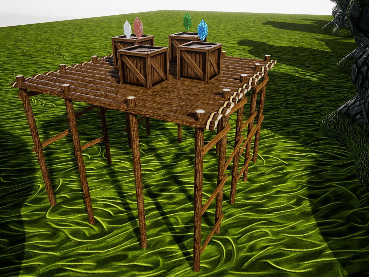 Cartoon Platformer for UNREAL Low-poly 3D model_18