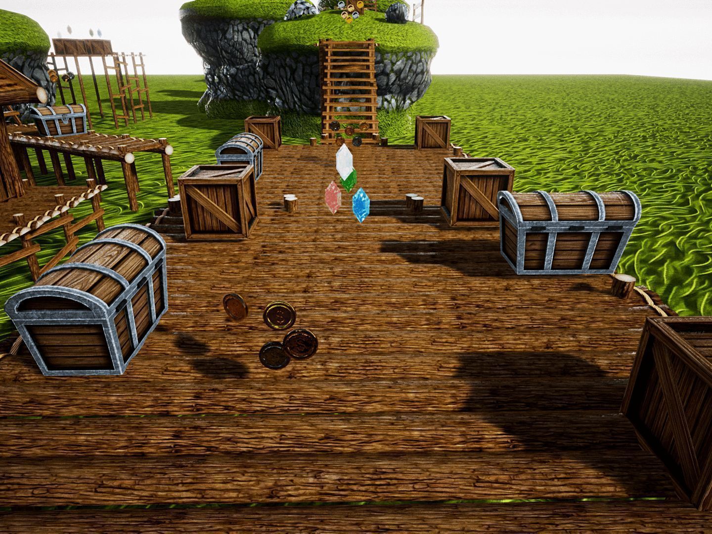 Cartoon Platformer for UNREAL Low-poly 3D model_12