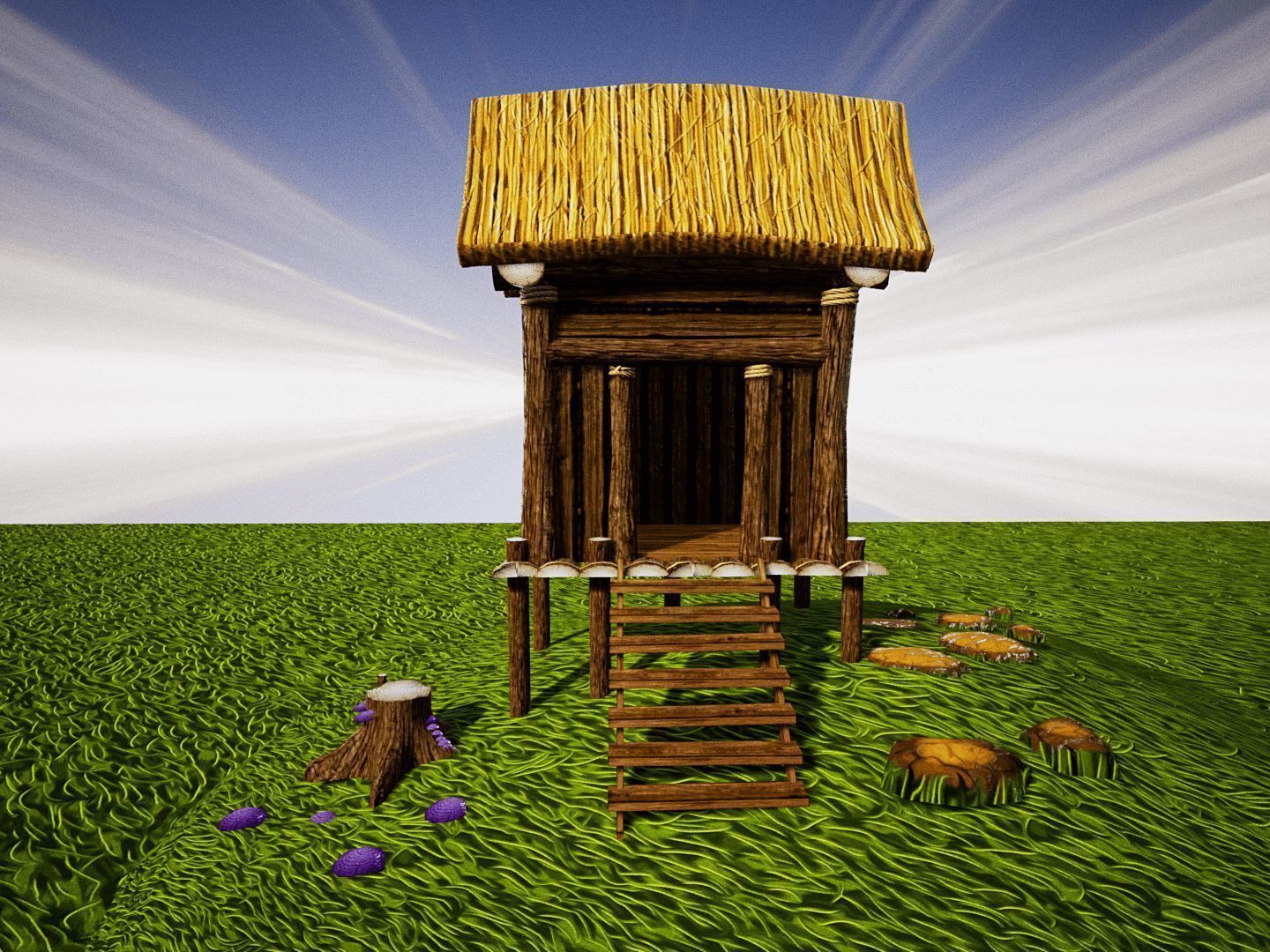 Cartoon Platformer for UNREAL Low-poly 3D model_16