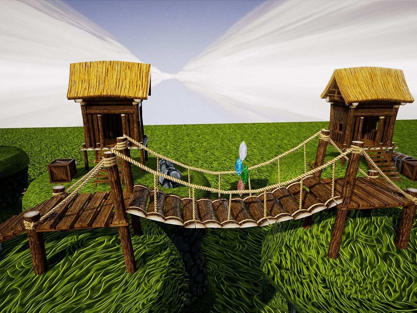 Cartoon Platformer for UNREAL Low-poly 3D model_4