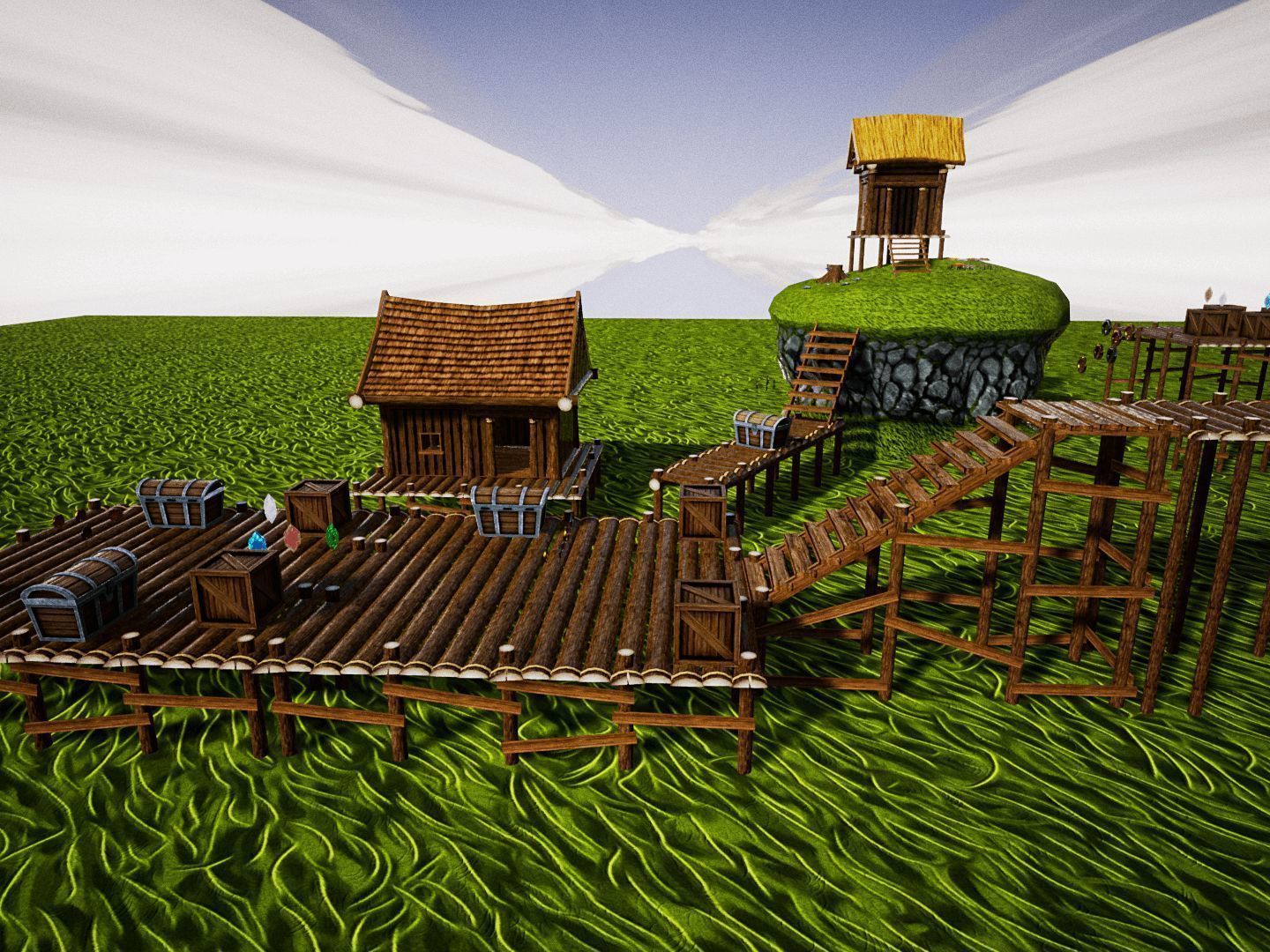 Cartoon Platformer for UNREAL Low-poly 3D model_2