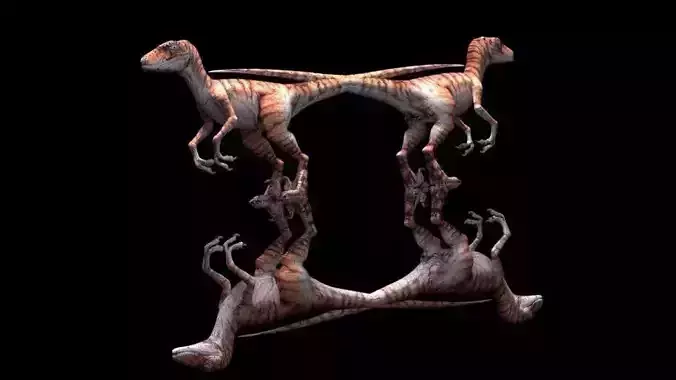 Raptor Velociraptor 3D model 