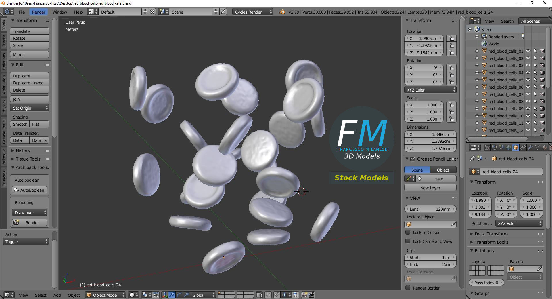 Red blood cells 3D model_9