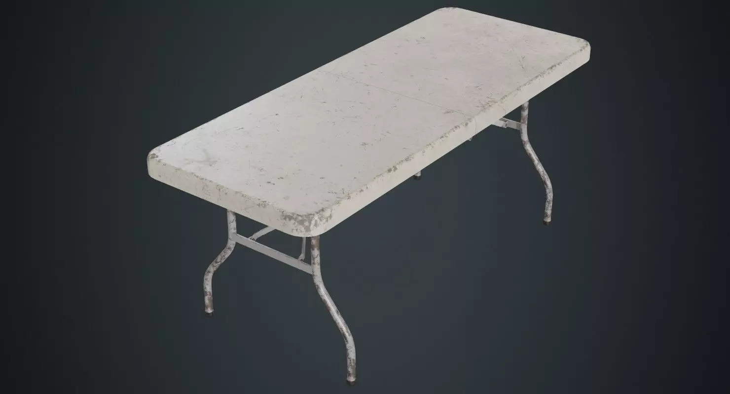 Folding Table 1B Low-poly 3D model_0