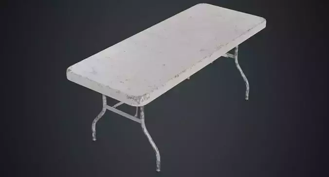 Folding Table 1B Low-poly 3D model