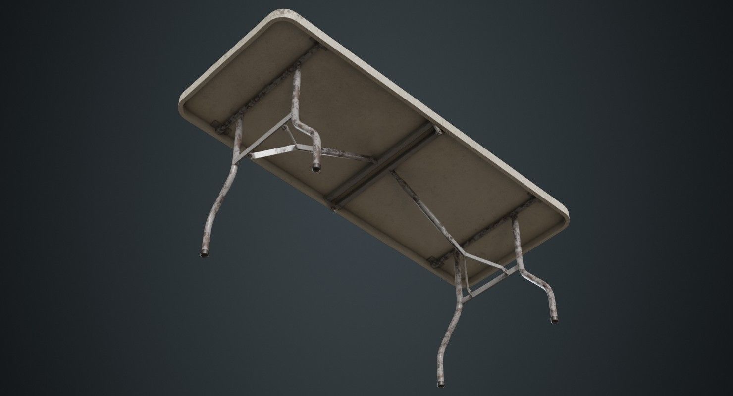 Folding Table 1B Low-poly 3D model_4