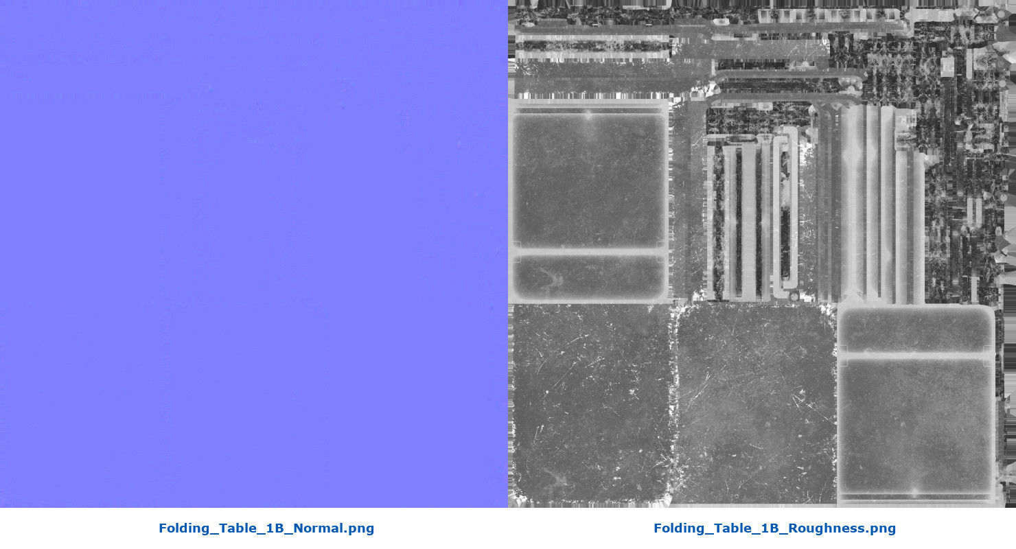 Folding Table 1B Low-poly 3D model_8