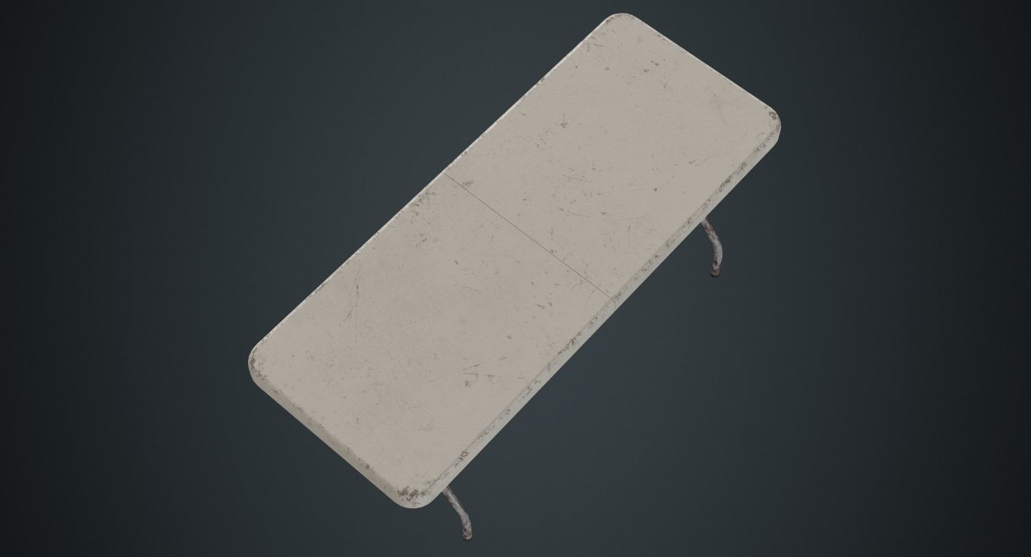 Folding Table 1B Low-poly 3D model_2
