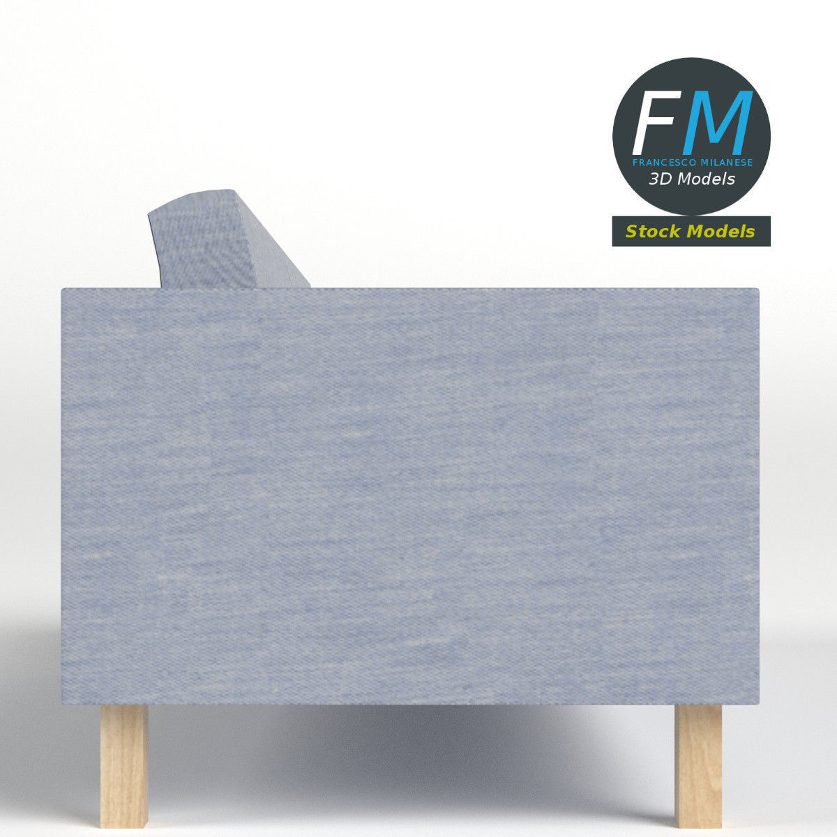 Two seater sofa 2 3D model_4