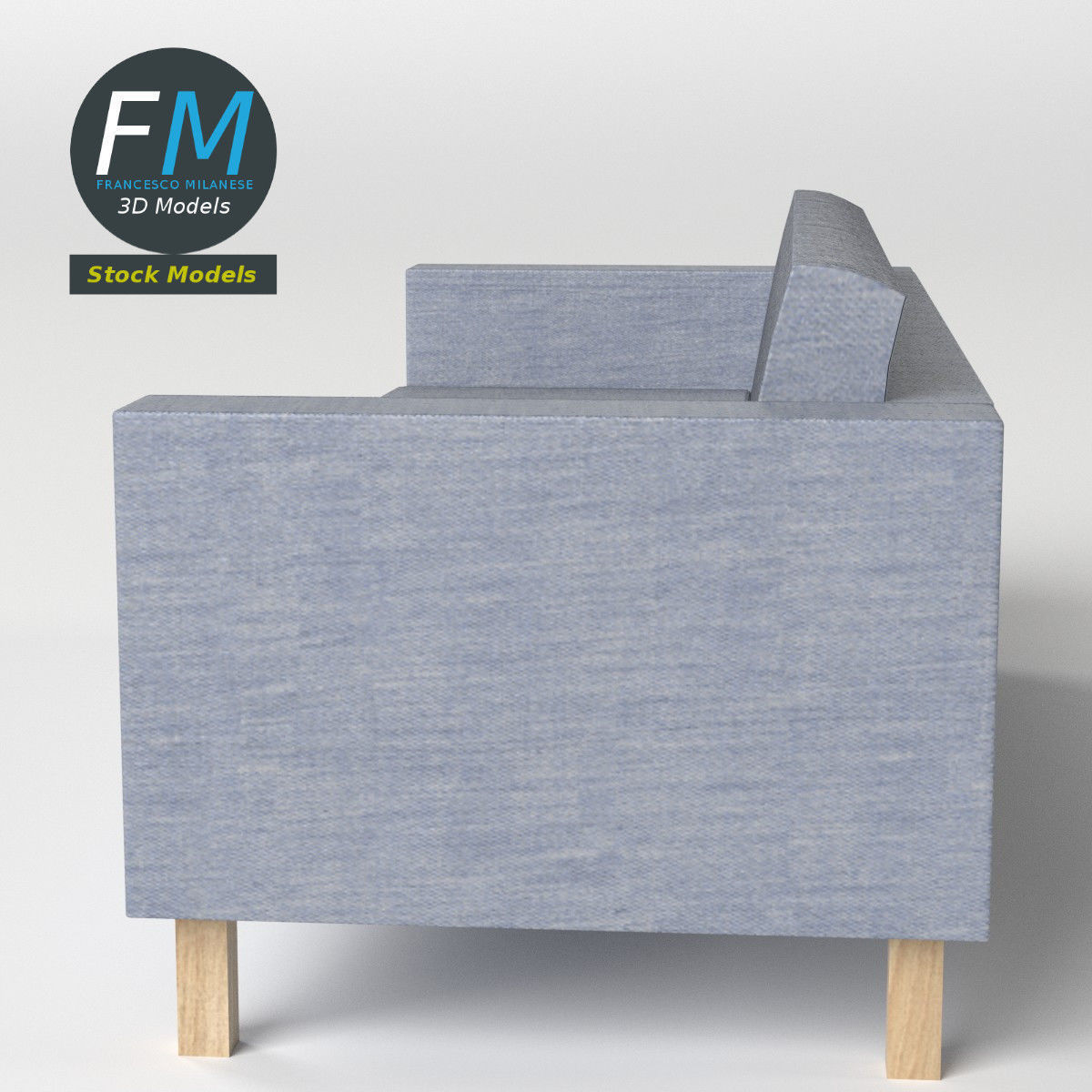 Two seater sofa 2 3D model_5