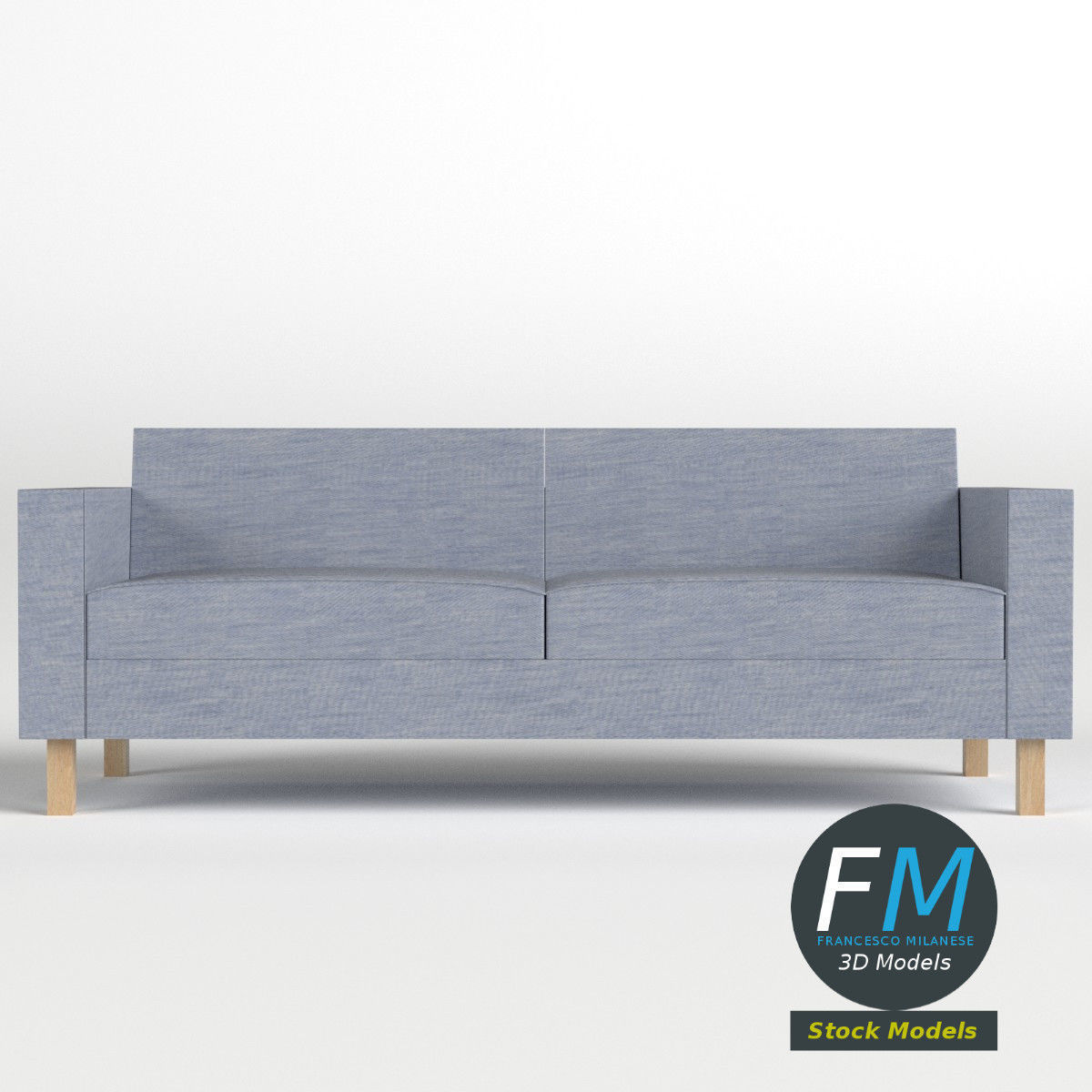 Two seater sofa 2 3D model_3