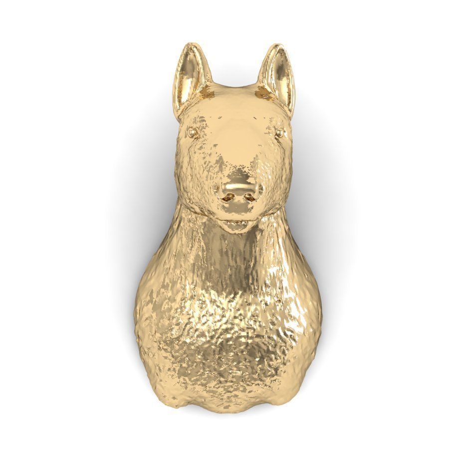  Bull terrier  head 3D print model_5
