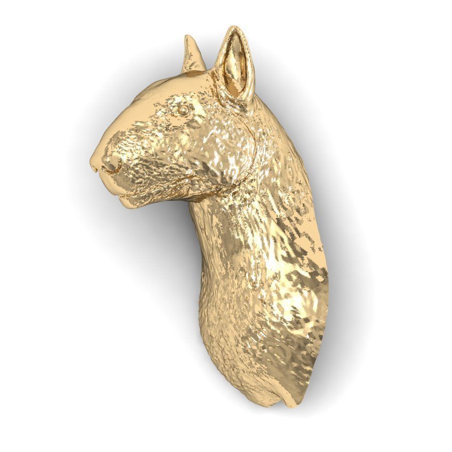  Bull terrier  head 3D print model_2