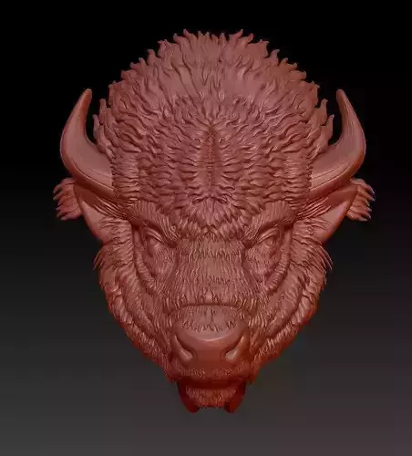 bison head  3D print model