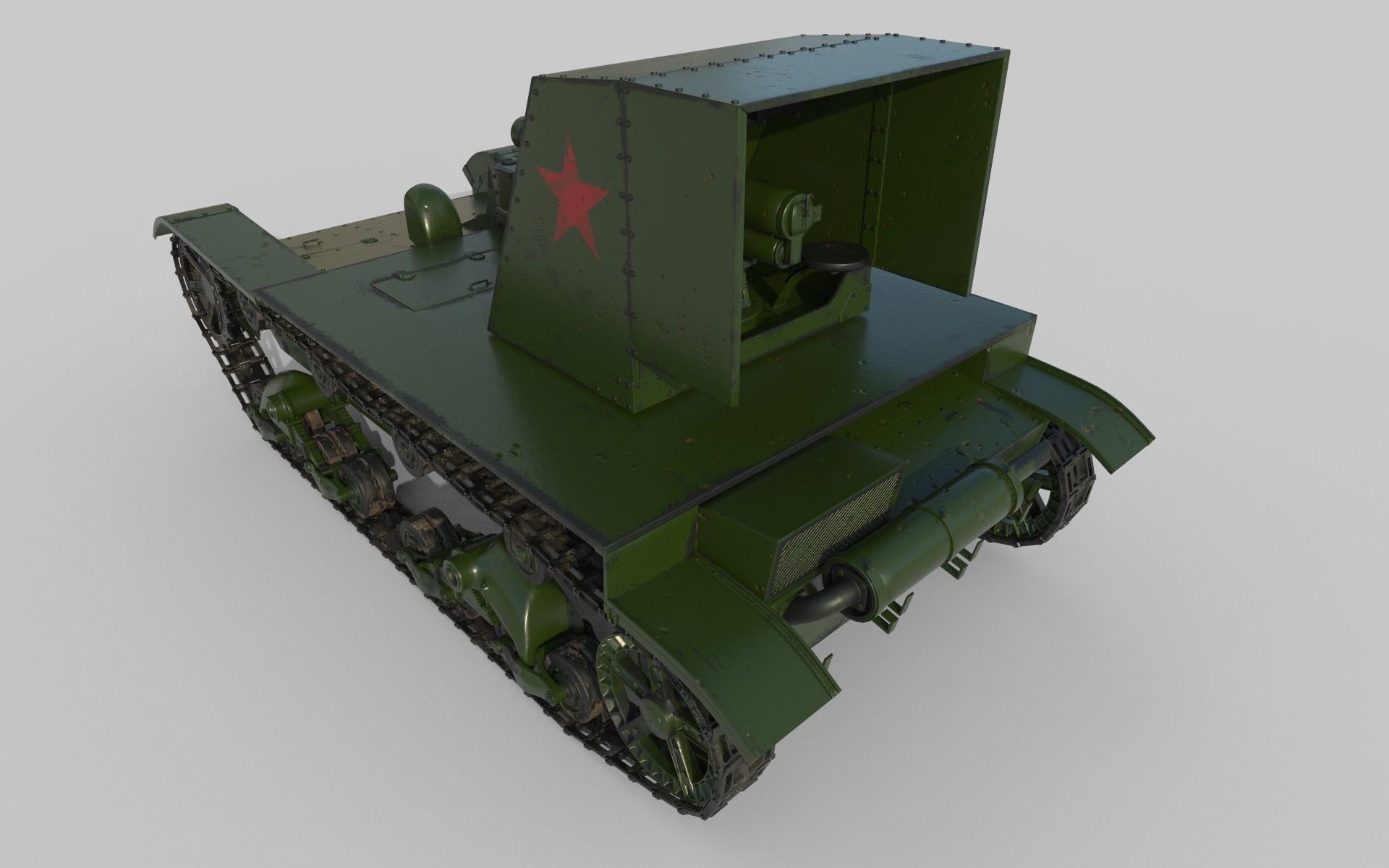 Su-26 russian tank 3D model_5