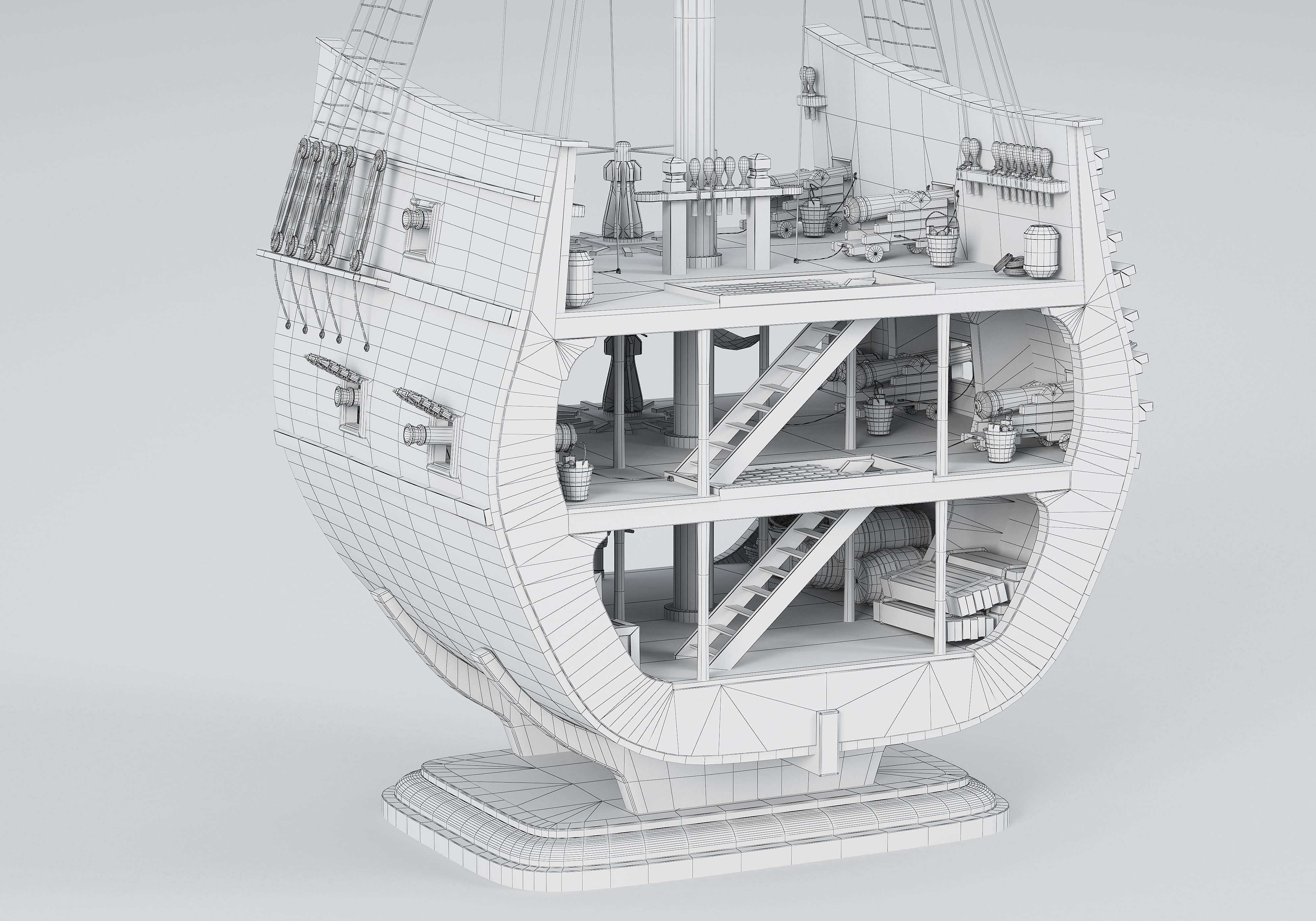 San Giovanni Battista ship cut 3D model_5