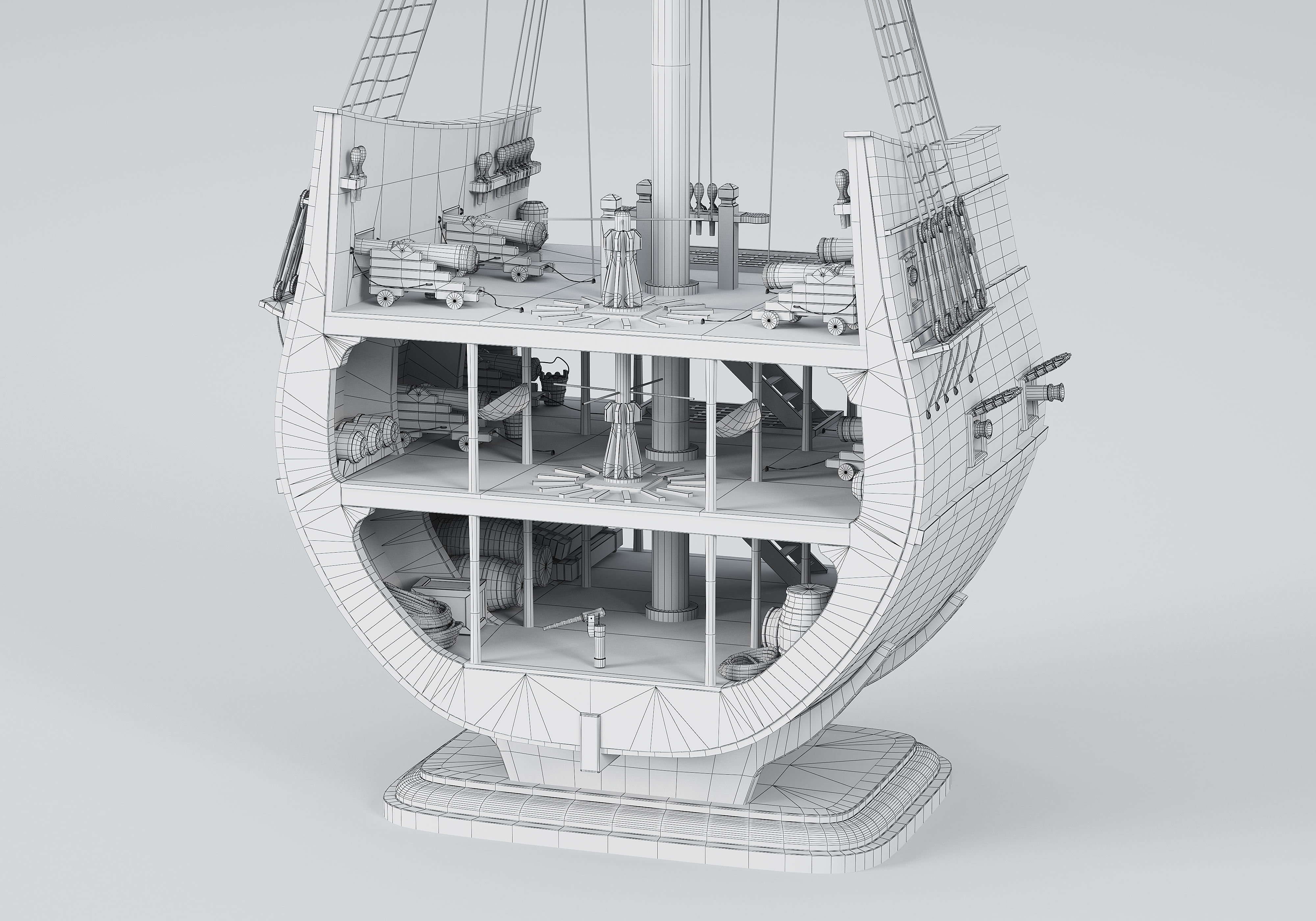 San Giovanni Battista ship cut 3D model_4