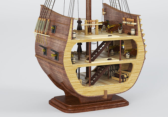 San Giovanni Battista ship cut 3D model