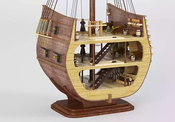 San Giovanni Battista ship cut 3D model