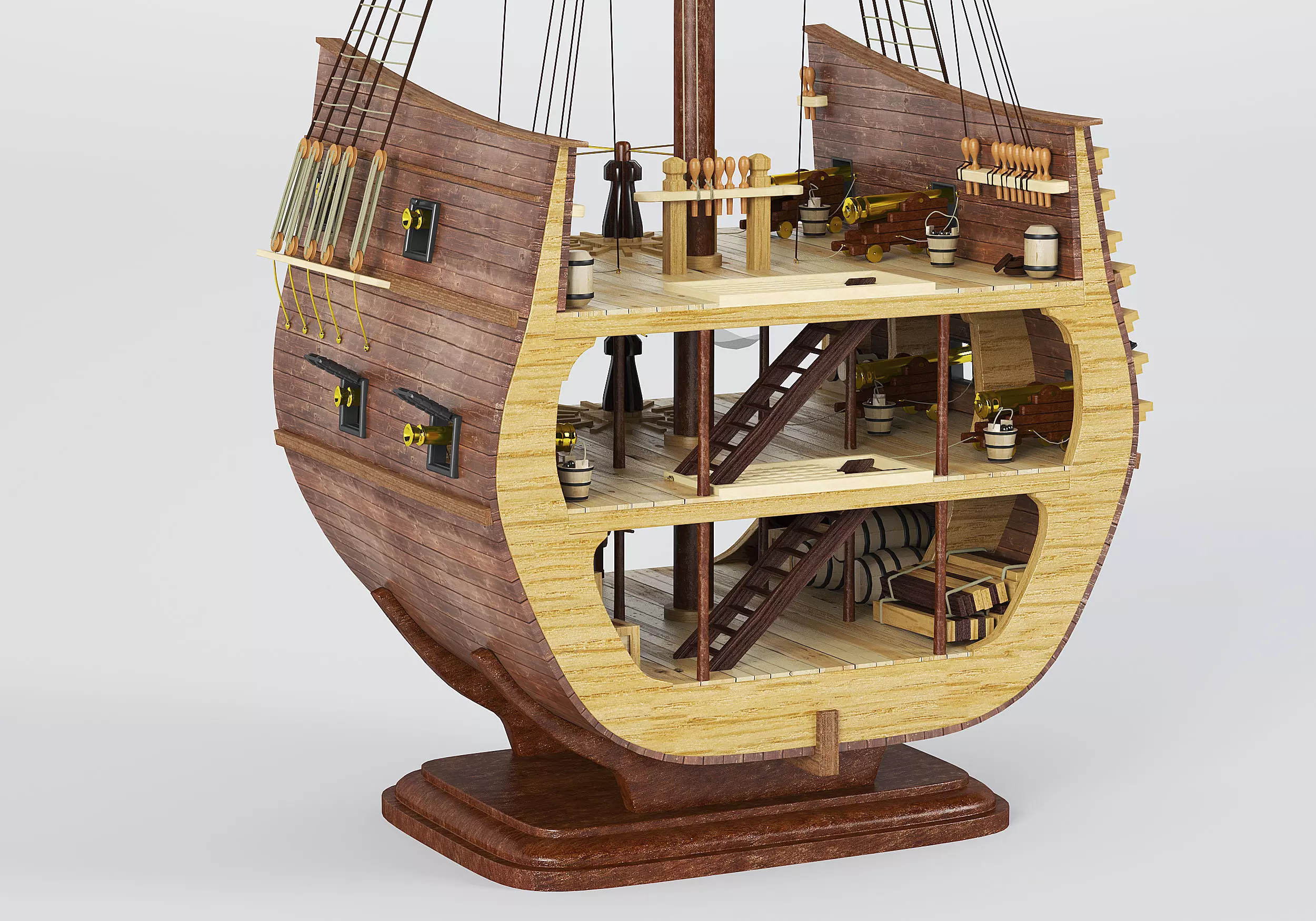 San Giovanni Battista ship cut 3D model_0