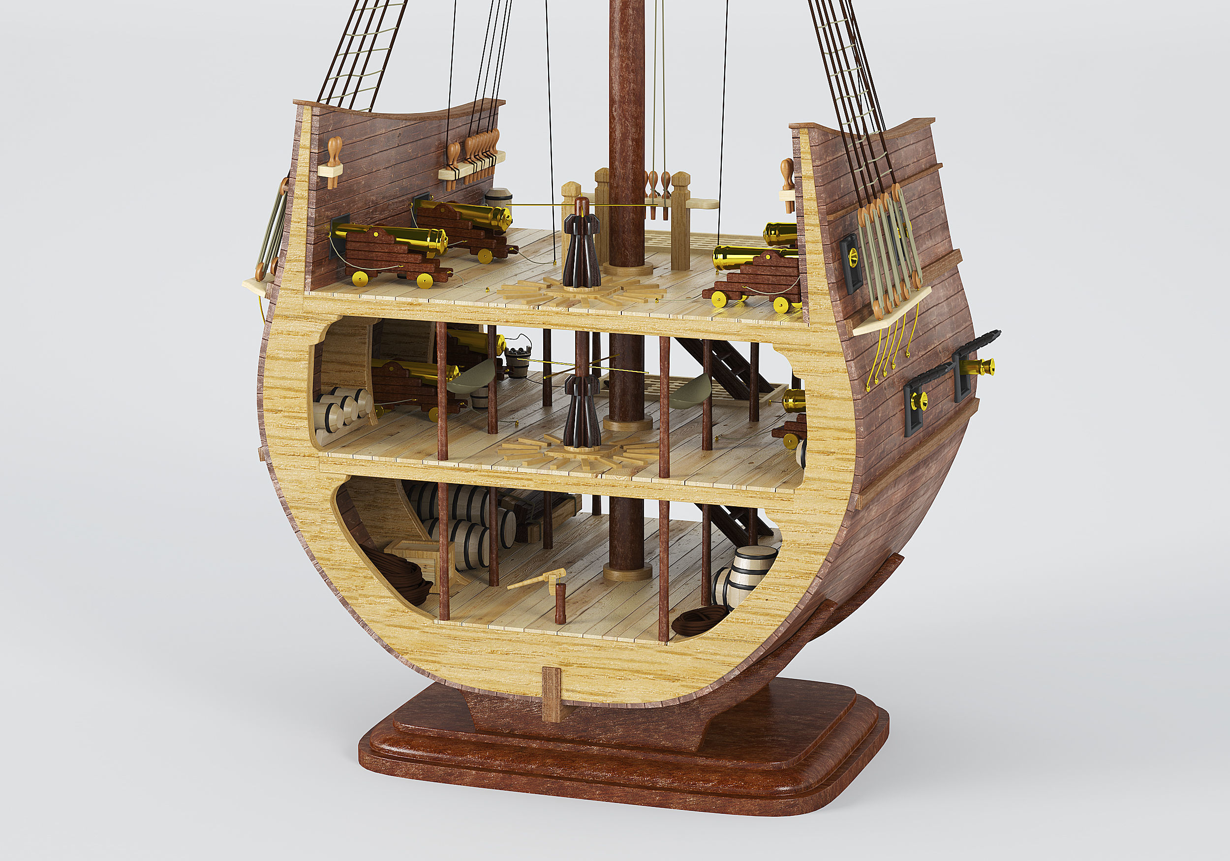 San Giovanni Battista ship cut 3D model_1