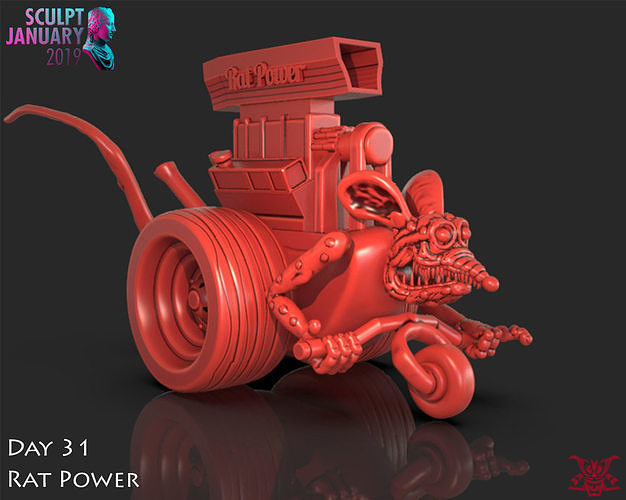 Rat Power Timelapse and Model 3D print model