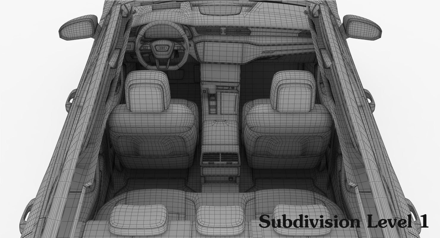 Audi A6 Avant 2019 Detailed Interior 3D model_22